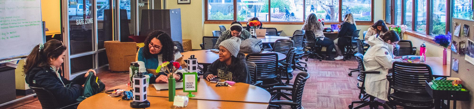 Image of students studying at the SRRC